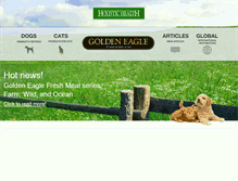Tablet Screenshot of goldeneaglepetfoods.com